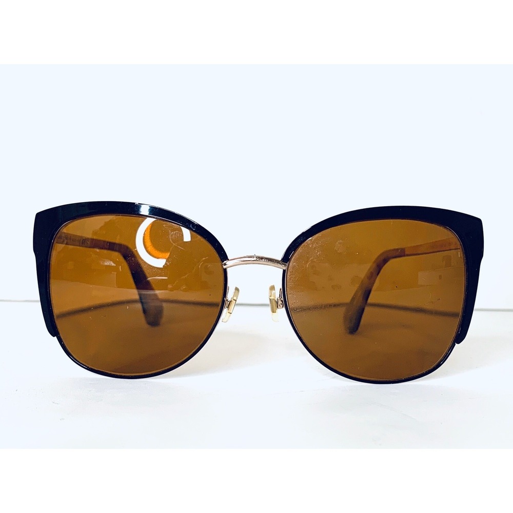 Kate Spade NY Black & Gold Cats Eye Frame W Temple Glasses Genice 57 17 135 5-6